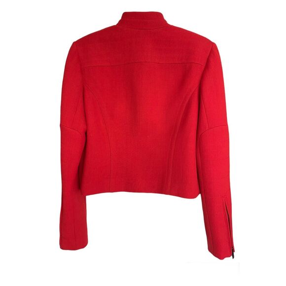 Hilfigre Red Wool Blend Crop Jacket Sz 8 - Picture 2 of 8